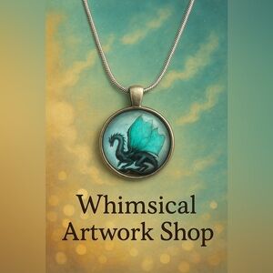 Fantasy Dragon Pendant Necklace